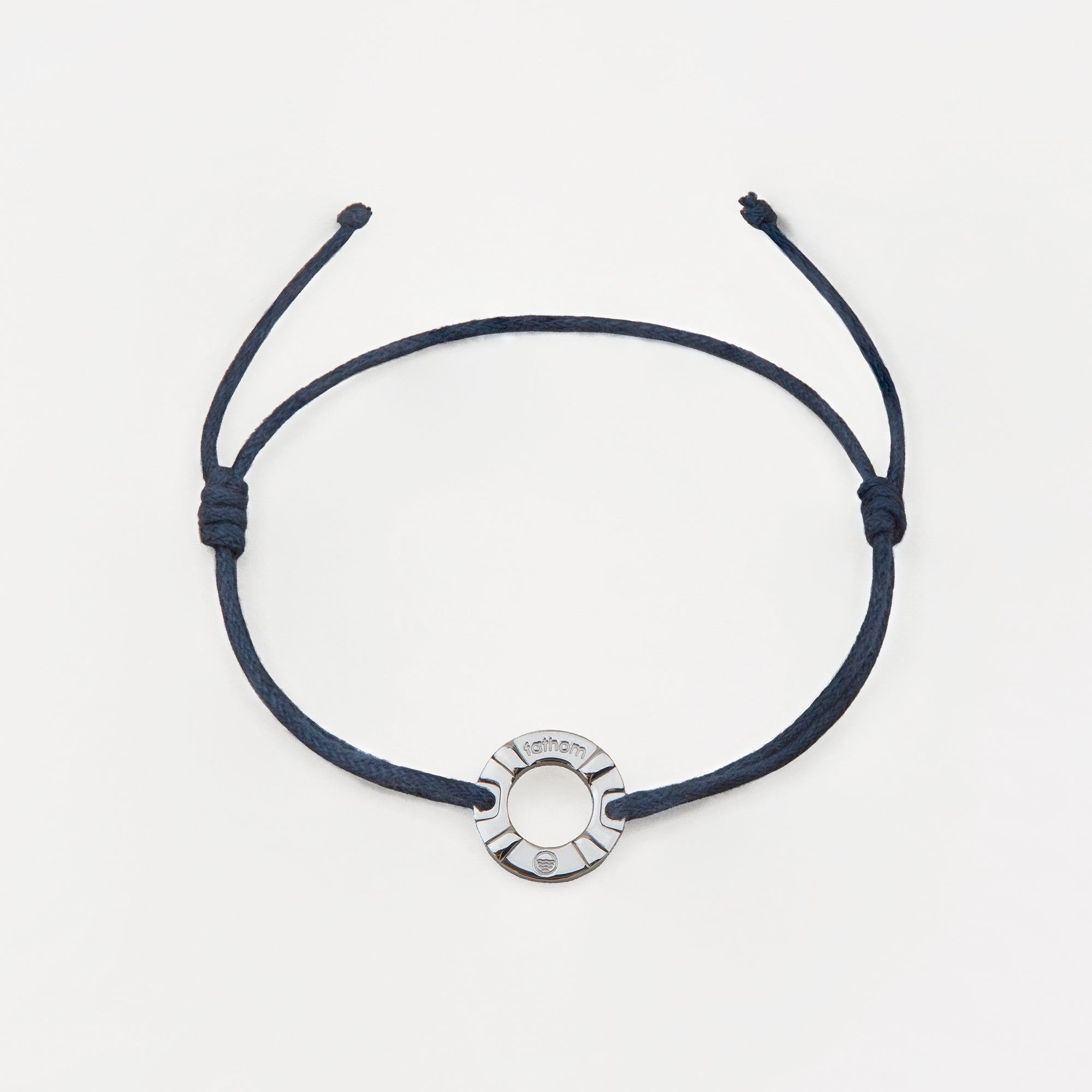 DA NANG Mens Womens Buoy Charm String Friendship Bracelets Love His and Hers For Men and Women Silver Navy Blue