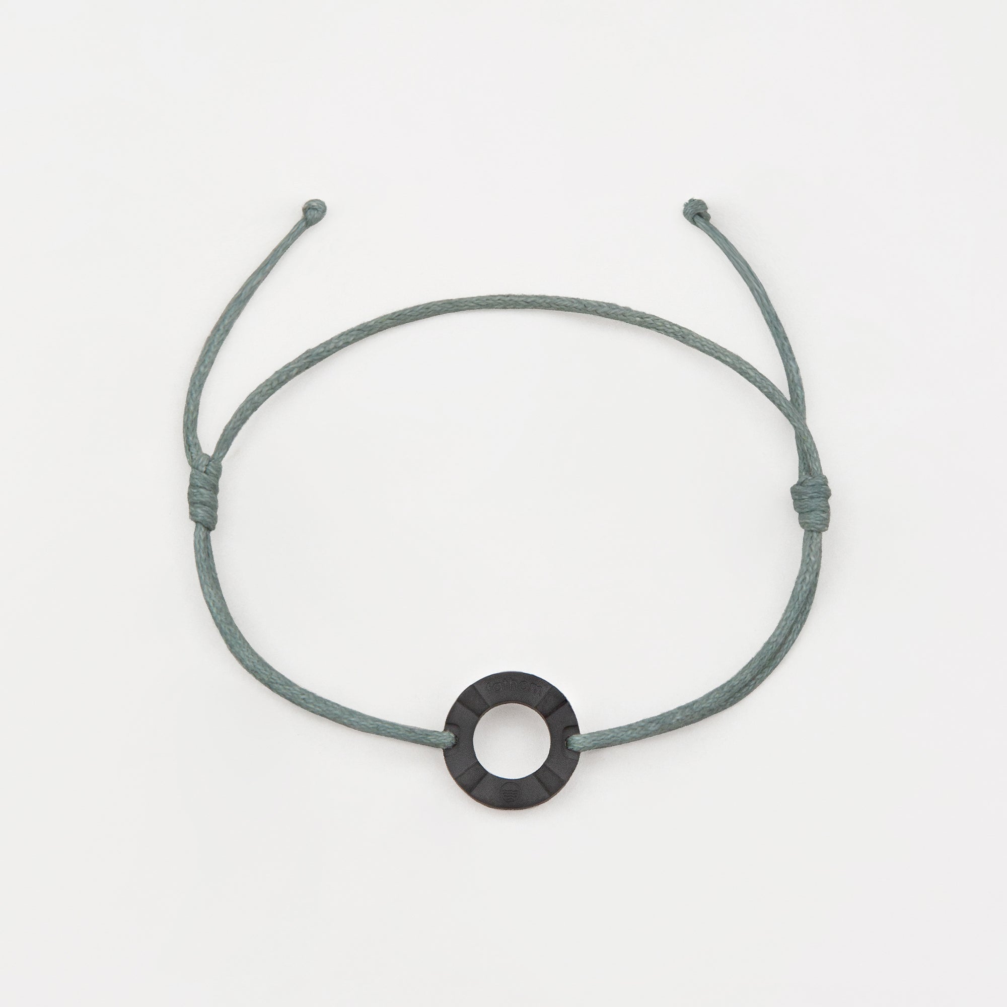 KARLSTAD Mens Womens Buoy Charm String Friendship Bracelets Love His and Hers For Men and Women Matte Black Sage Green