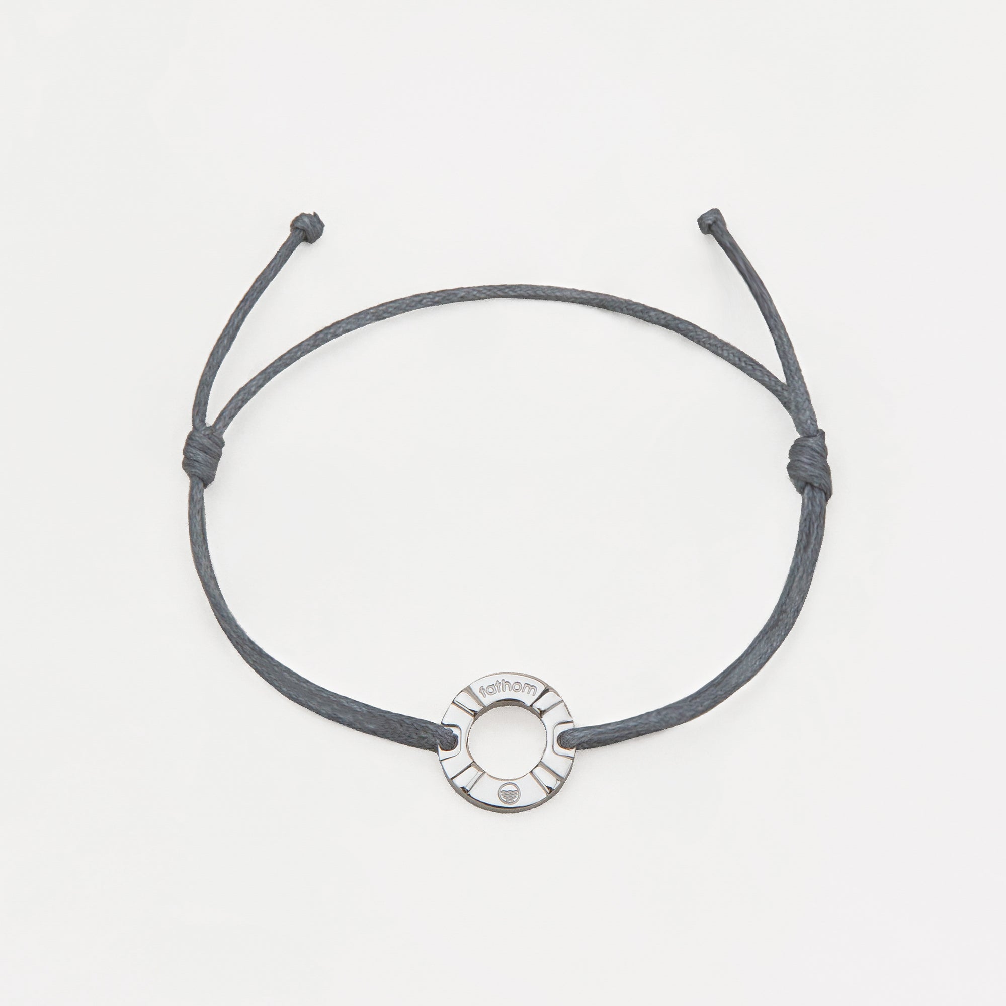 LA SALINA Mens Womens Buoy Charm String Friendship Bracelets Love His and Hers For Men and Women Silver Grey