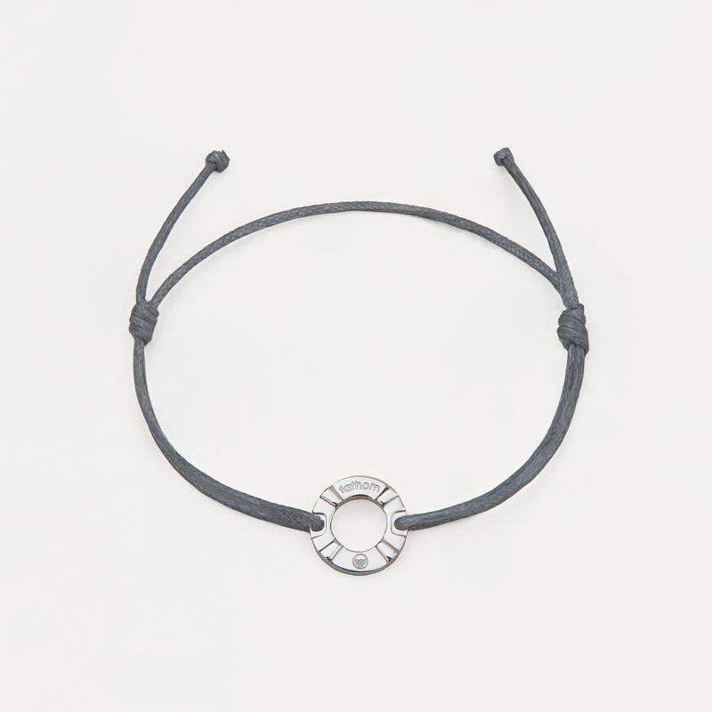 LA SALINA Mens Womens Buoy Charm String Friendship Bracelets Love His and Hers For Men and Women Silver Grey