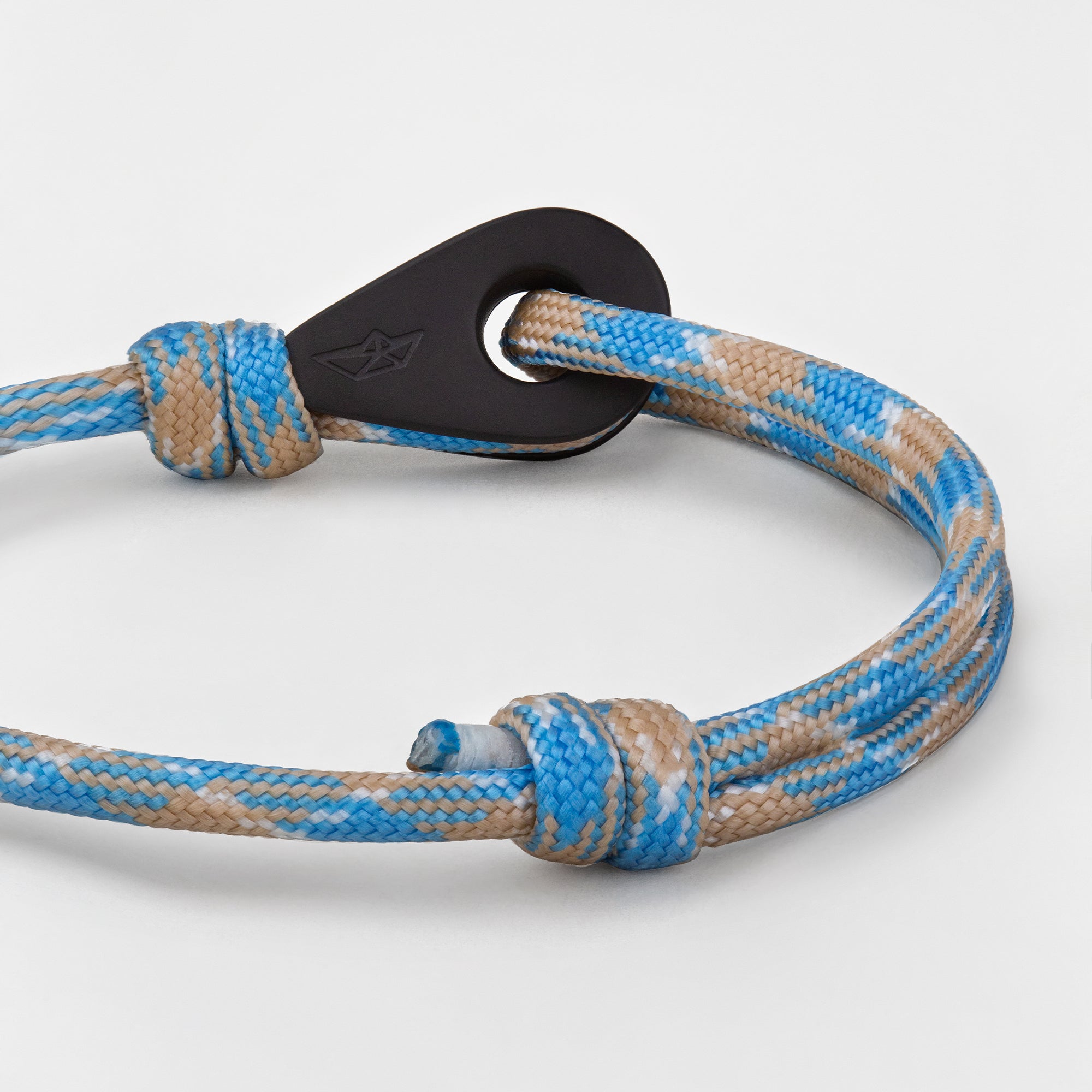 MELBOURNE Mens Womens Thimble Charm Bracelets Paracord Rope Wristbands Light Blue Beige Matte Black