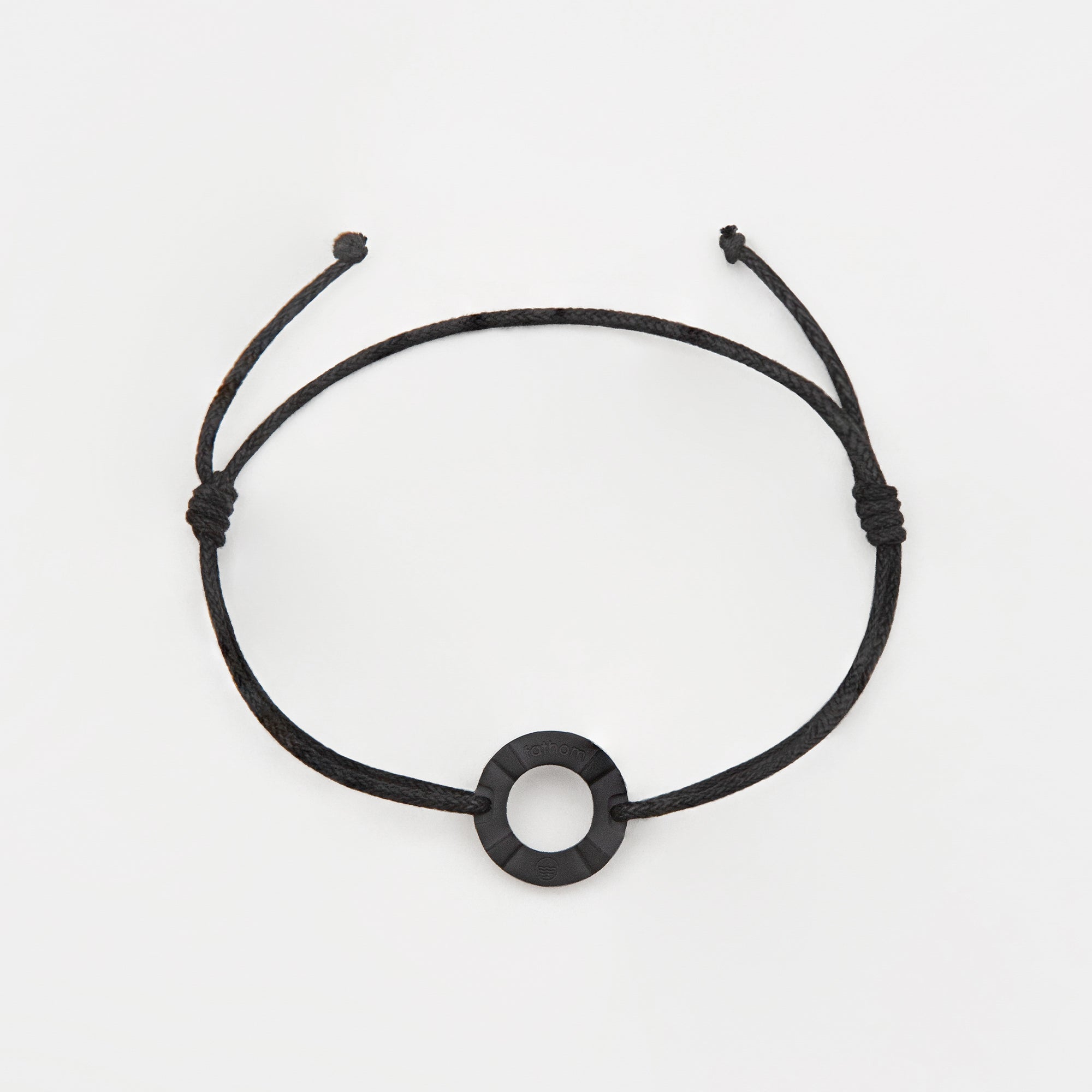 MIRANDA Mens Womens Buoy Charm Friendship String Bracelets Love His and Hers For Men and Women Matte Black Black