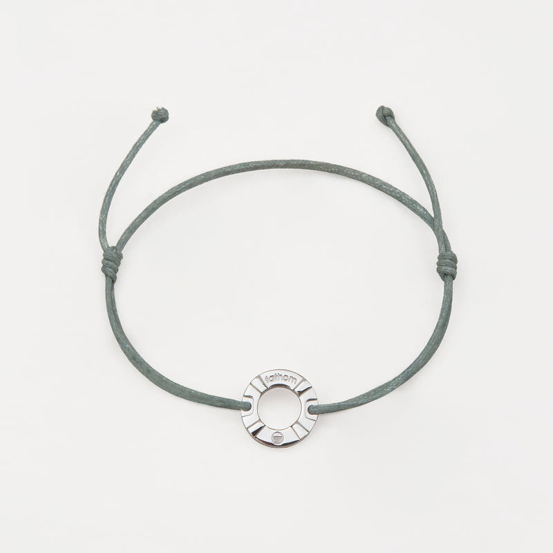NAURU Mens Womens Buoy Charm String Friendship Bracelets Love His and Hers For Men and Women Silver Sage Green
