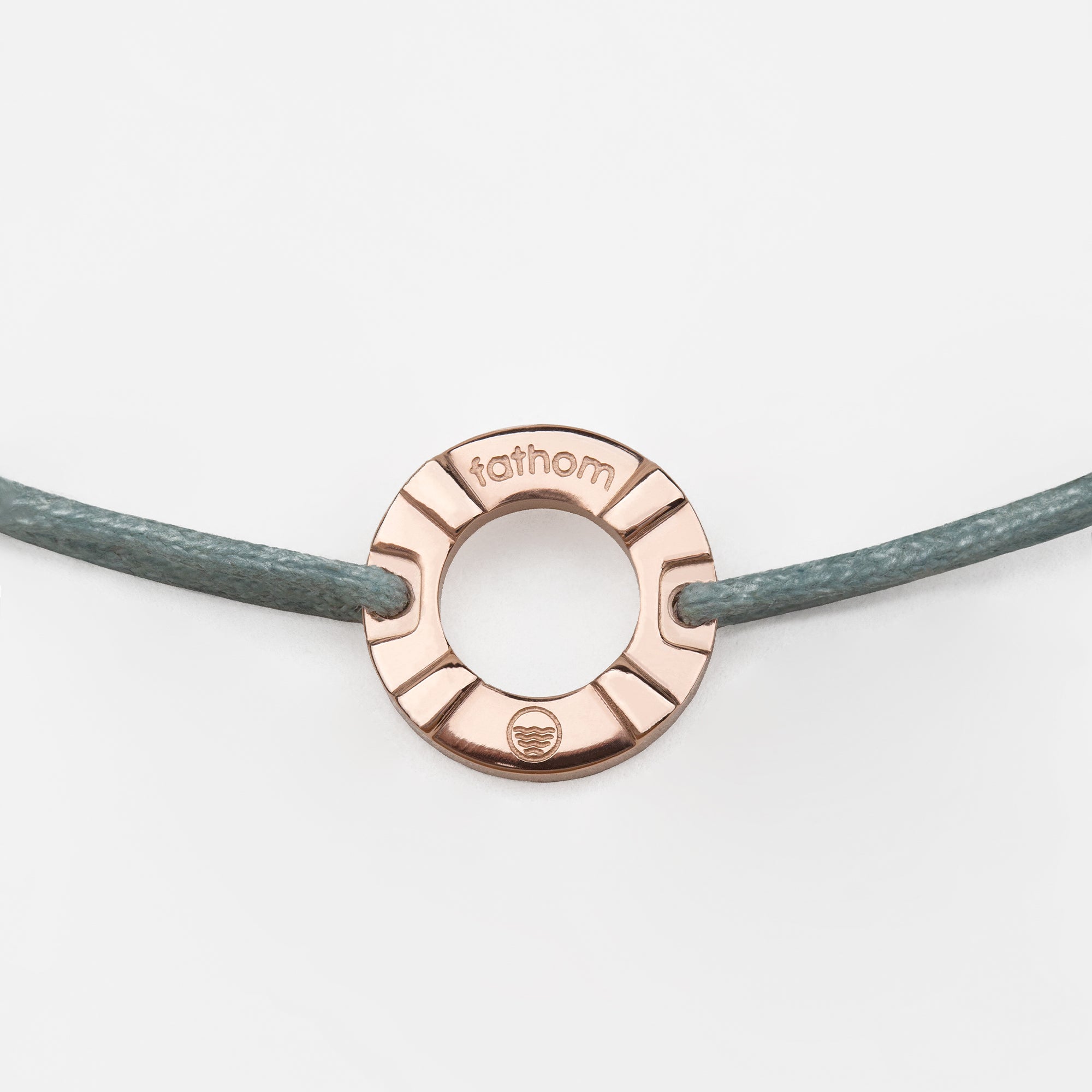 RUNDVIK Mens Womens Buoy Charm String Friendship Bracelets Love His and Hers For Men and Women Rose Gold Sage Green