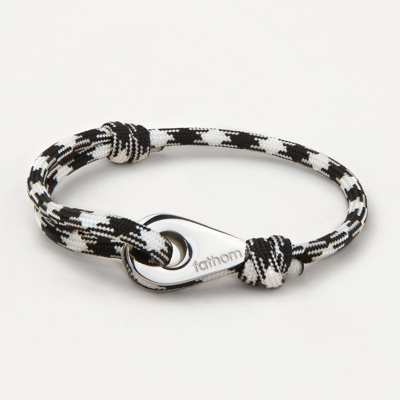 FH Leather & Silver Bracelet - Dual Strand