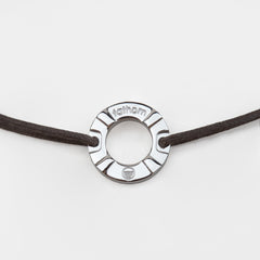 BETIO Mens Womens Buoy Charm String Friendship Bracelets Love His and Hers For Men and Women Silver Dark Brown