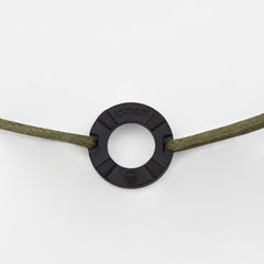 BURRIANA Mens Womens Buoy Charm Friendship String Bracelets Love His and Hers For Men and Women Matte Black Olive Green