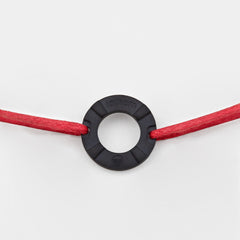 COLD BAY Mens Womens Buoy Charm String Friendship Bracelets Love His and Hers For Men and Women Matte Black Red