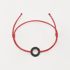 COLD BAY Mens Womens Buoy Charm String Friendship Bracelets Love His and Hers For Men and Women Matte Black Red