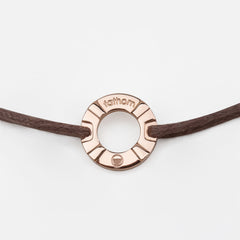 DILI Mens Womens Buoy Charm String Friendship Bracelets Love His and Hers For Men and Women Rose Gold Brown