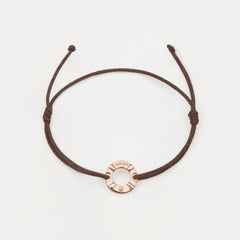 DILI Mens Womens Buoy Charm String Friendship Bracelets Love His and Hers For Men and Women Rose Gold Brown