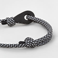 DOHA Mens Womens Thimble Charm Bracelets Paracord Rope Wristbands Black White Matte Black