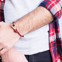 JAKARTA Mens Womens Thimble Charm Bracelets Paracord Rope Wristbands Black Red Rose Gold | Fathom Bracelets