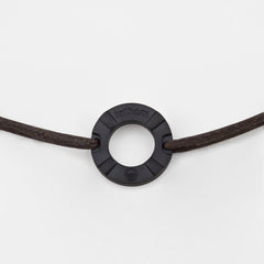 HOEDIC Mens Womens Buoy Charm String Friendship Bracelets Love His and Hers For Men and Women Matte Black Dark Brown