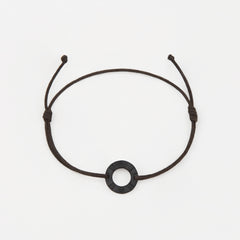 HOEDIC Mens Womens Buoy Charm String Friendship Bracelets Love His and Hers For Men and Women Matte Black Dark Brown