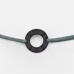 KARLSTAD Mens Womens Buoy Charm String Friendship Bracelets Love His and Hers For Men and Women Matte Black Sage Green