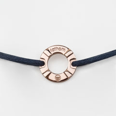 KHALIFA Mens Womens Buoy Charm String Friendship Bracelets Love His and Hers For Men and Women Rose Gold Navy Blue