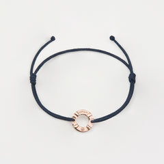 KHALIFA Mens Womens Buoy Charm String Friendship Bracelets Love His and Hers For Men and Women Rose Gold Navy Blue