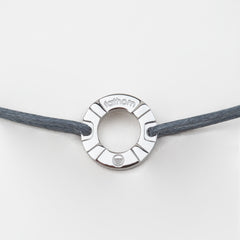 LA SALINA Mens Womens Buoy Charm String Friendship Bracelets Love His and Hers For Men and Women Silver Grey