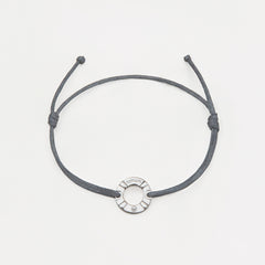 LA SALINA Mens Womens Buoy Charm String Friendship Bracelets Love His and Hers For Men and Women Silver Grey