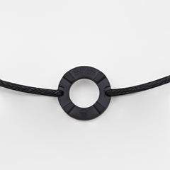 MIRANDA Mens Womens Buoy Charm Friendship String Bracelets Love His and Hers For Men and Women Matte Black Black