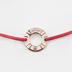 PORT NAGASAKI Mens Womens Buoy Charm String Friendship Bracelets Love His and Hers For Men and Women Rose Gold Red