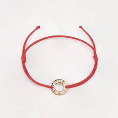 PORT NAGASAKI Mens Womens Buoy Charm String Friendship Bracelets Love His and Hers For Men and Women Rose Gold Red