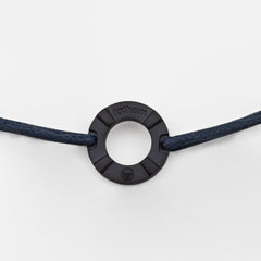 PORT WILLIAM Mens Womens Buoy Charm String Friendship Bracelets Love His and Hers For Men and Women Matte Black Navy Blue