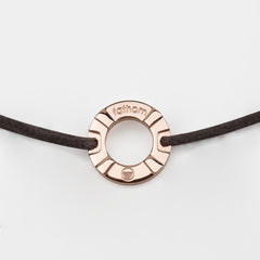 ROCHEFORT Mens Womens Buoy Charm String Friendship Bracelets Love His and Hers For Men and Women Rose Gold Dark Brown