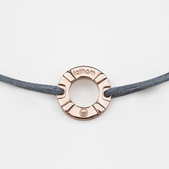 SANDINO Mens Womens Buoy Charm String Friendship Bracelets Love His and Hers For Men and Women Rose Gold Grey