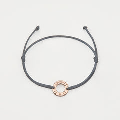 SANDINO Mens Womens Buoy Charm String Friendship Bracelets Love His and Hers For Men and Women Rose Gold Grey