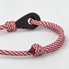 SANTA MARTA Mens Womens Thimble Charm Bracelets Paracord Rope Wristbands Red White Matte Black