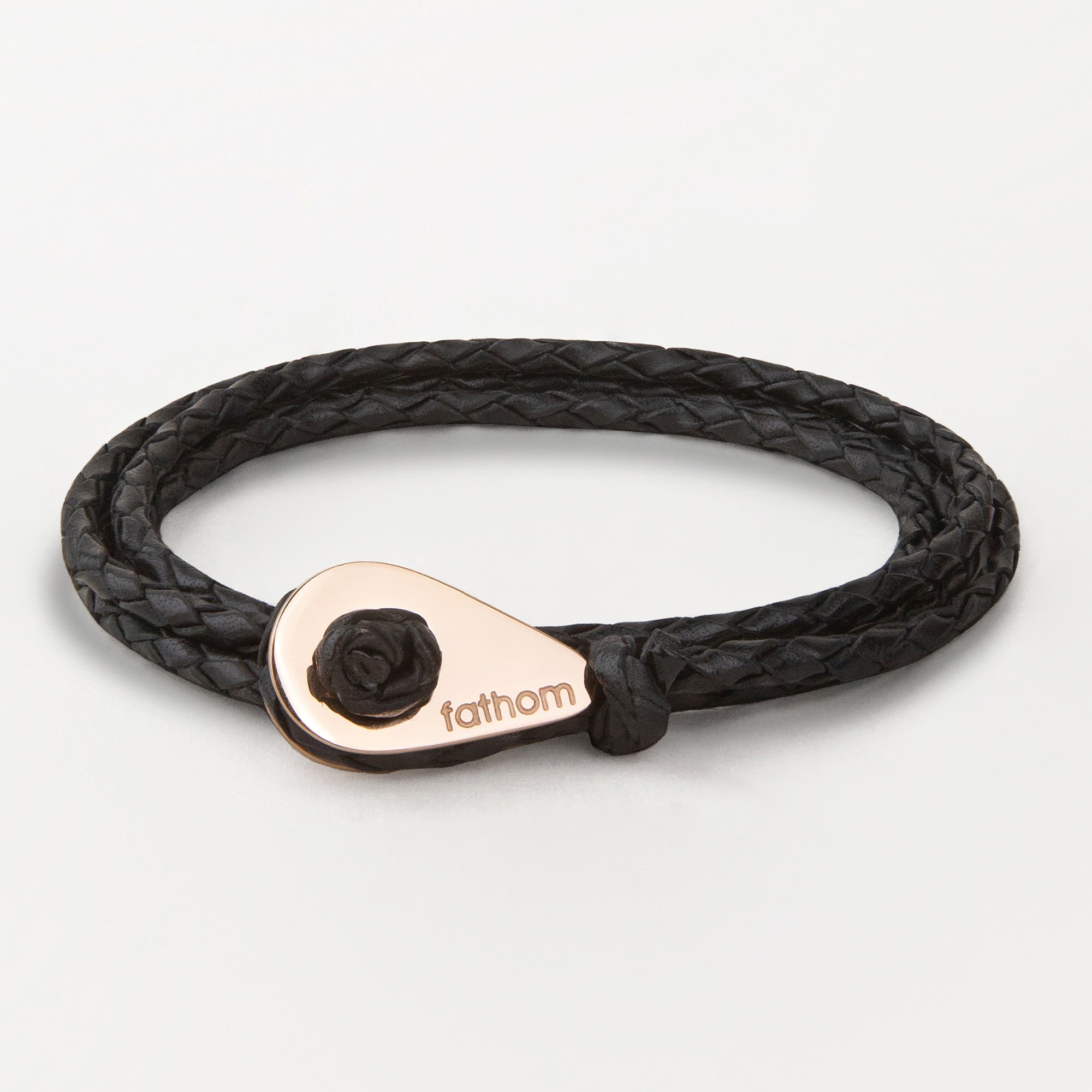 SAN CARLOS Braided Leather Bracelets Thimble Charm Wrap Wristbands for –  Fathom Bracelets