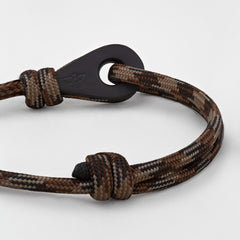 SAO TOME Mens Womens Thimble Charm Bracelets Paracord Rope Wristbands Camouflage Matte Black