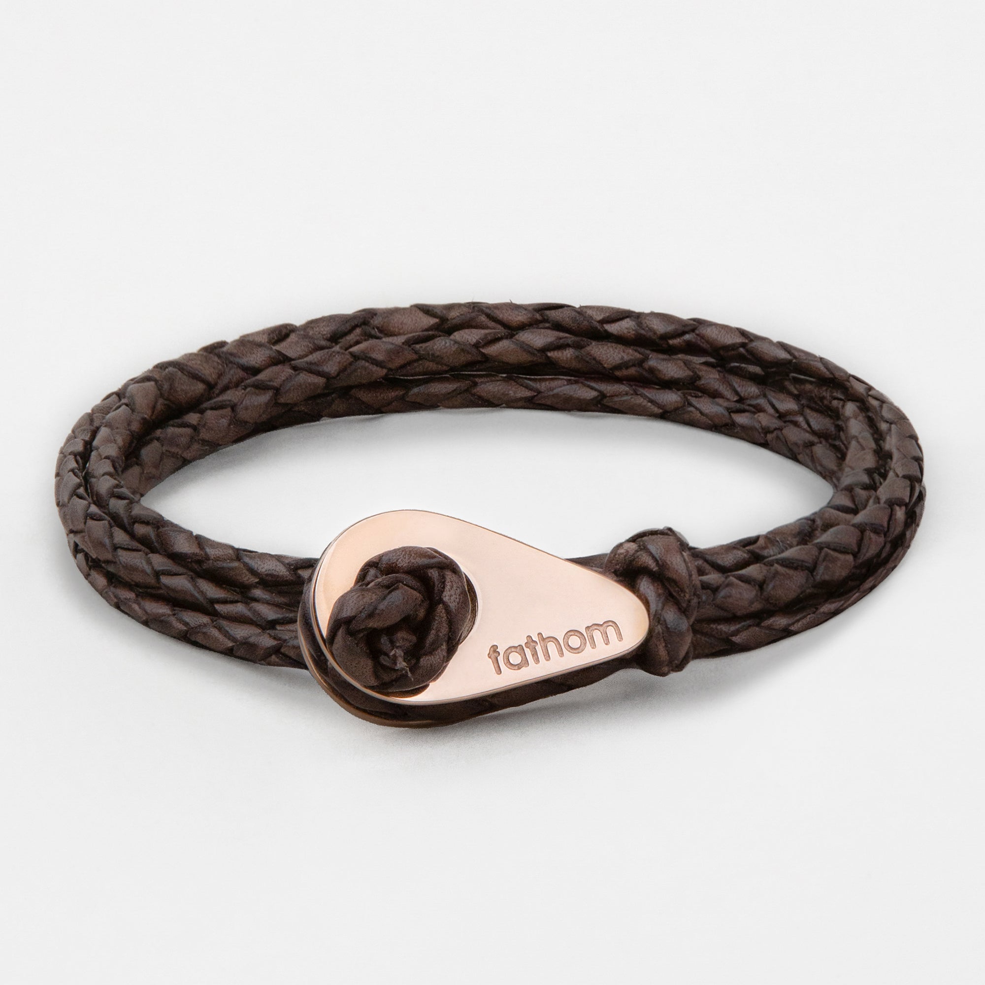 Stylish T&T Brown Leather Bracelet – Men's Wristband – New Without Tags