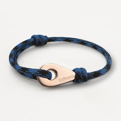 VANCOUVER Mens Womens Thimble Charm Bracelets Paracord Rope Wristbands Black Blue Rose Gold