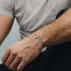 COLD BAY Mens Womens Buoy Charm String Friendship Bracelets Love His and Hers For Men and Women Matte Black Red | Fathom Bracelets