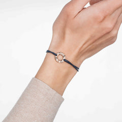 KHALIFA Mens Womens Buoy Charm String Friendship Bracelets Love His and Hers For Men and Women Rose Gold Navy Blue