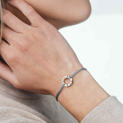 SANDINO Mens Womens Buoy Charm String Friendship Bracelets Love His and Hers For Men and Women Rose Gold Grey