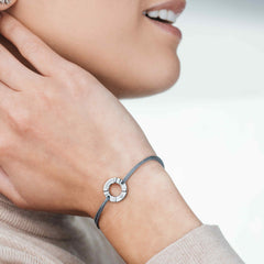 LA SALINA Mens Womens Buoy Charm String Friendship Bracelets Love His and Hers For Men and Women Silver Grey